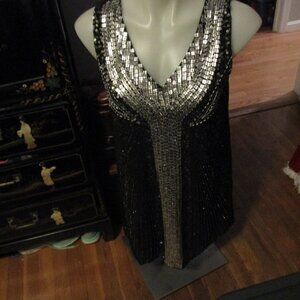 Black Black M sparkly dress worn once  beads and  studs